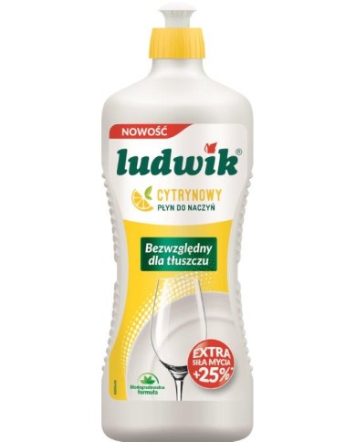 Płyn do naczyń LUDWIK 0,9 L cytryna - Skuteczna czystość! Płyn do naczyń LUDWIK 0,9 L cytryna - Skuteczna czystość!