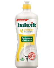 Płyn do naczyń LUDWIK 0,9 L cytryna - Skuteczna czystość! Płyn do naczyń LUDWIK 0,9 L cytryna - Skuteczna czystość!
