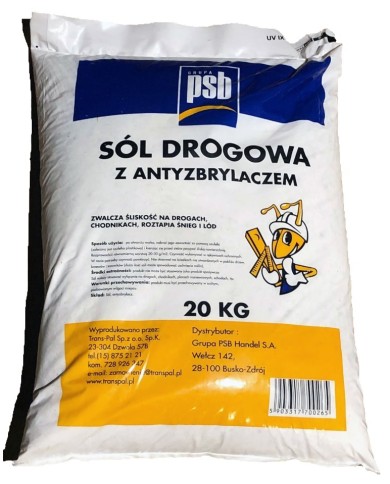 Sól drogowa z antyzbrylaczem 20 kg - PSB TRANS-PAL Sól drogowa z antyzbrylaczem 20 kg - PSB TRANS-PAL