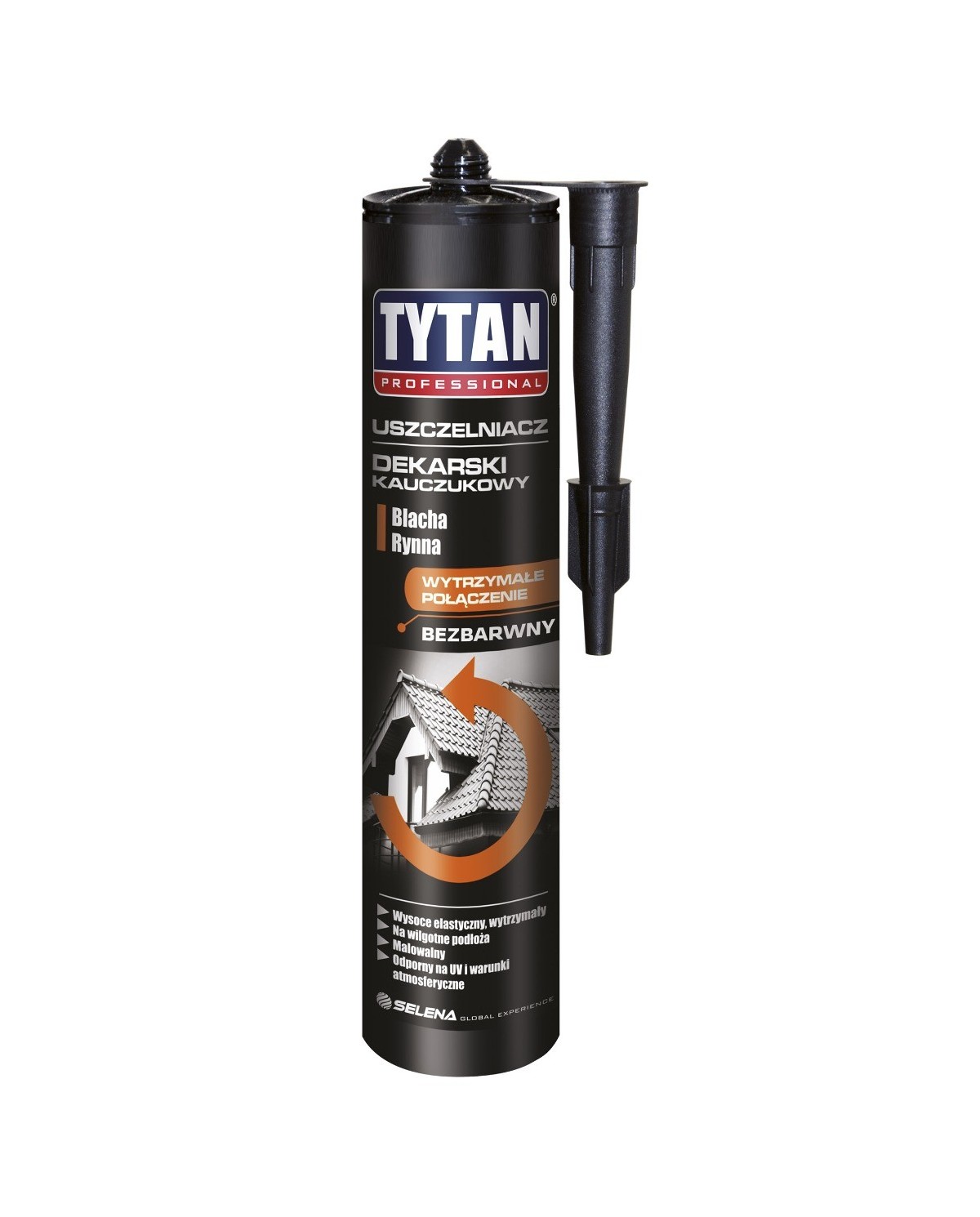 Uszczelniacz Dekarski Kauczukowy 280 ml bezbarwny - Tytan Professional