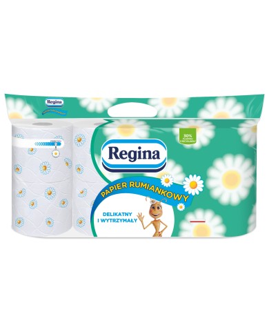 Papier toaletowy rumiankowy REGINA 8 szt. - delikatność i komfort Papier toaletowy rumiankowy REGINA 8 szt. - delikatność i komfort