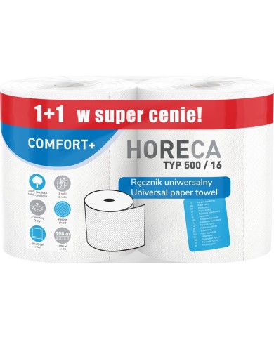 Ręcznik papierowy 100m 500/16 HORECA COMFORT+ - 2 rolki Ręcznik papierowy 100m 500/16 HORECA COMFORT+ - 2 rolki