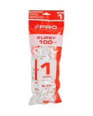 System poziomujący PRO-SP600 1mm - 100 klipsów w worku System poziomujący PRO-SP600 1mm - 100 klipsów w worku