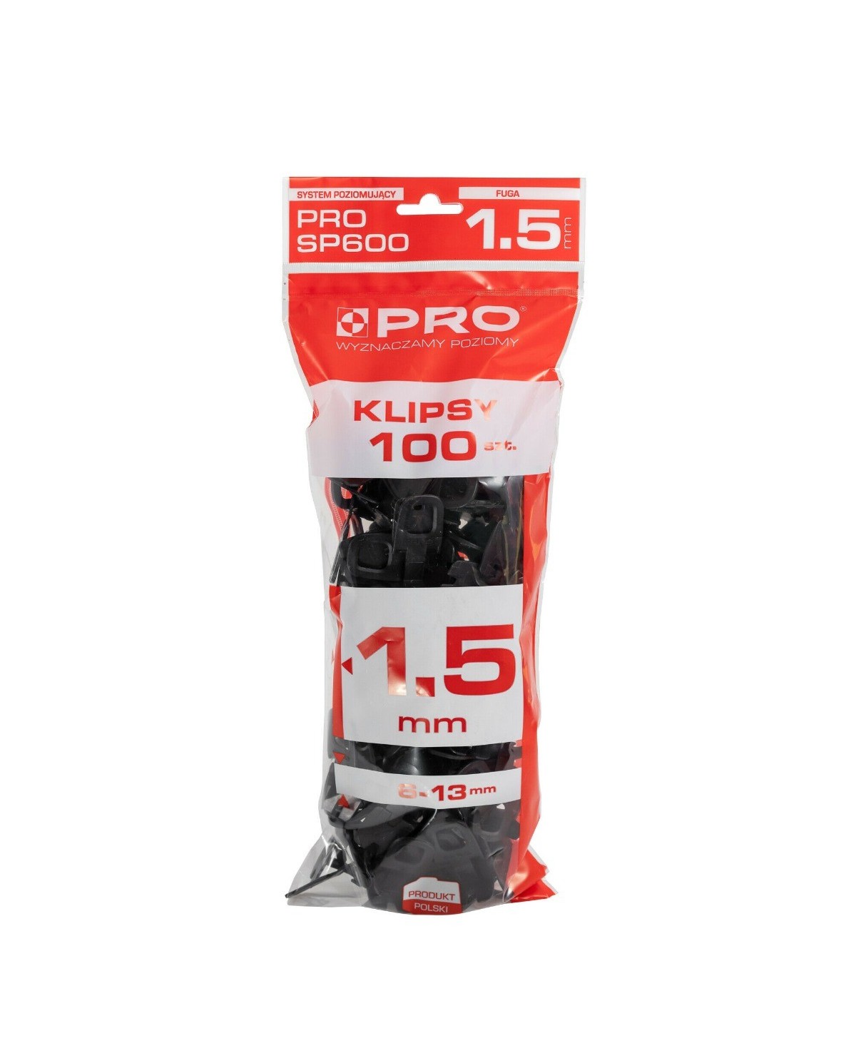 System poziomujący PRO-SP600 1,5mm - 100 klipsów w worku