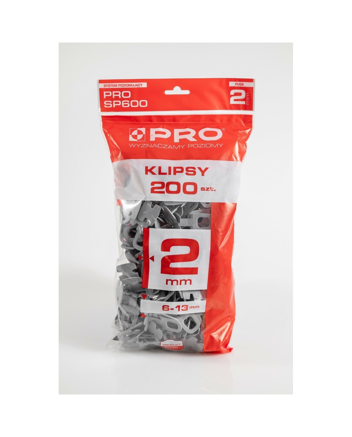 System poziomujący PRO-SP600 2mm - Klipsy 200 szt. Worek