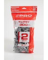 System poziomujący PRO-SP600 2mm - Klipsy 200 szt. Worek