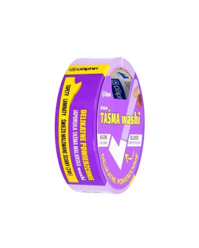 Taśma malarska Washi 29 mm - 25 m do delikatnych powierzchni BLUEDOLPHIN Taśma malarska Washi 29 mm - 25 m do delikatnych powierzchni BLUEDOLPHIN