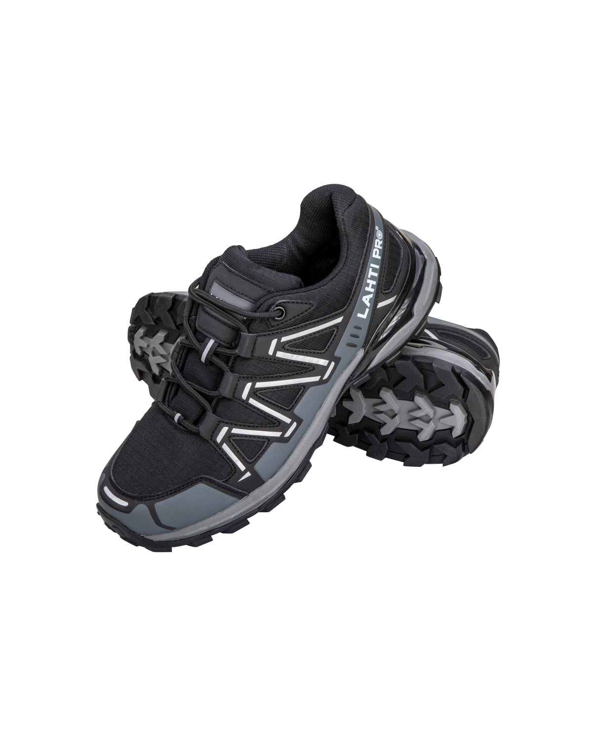 Półbuty dzianinowe czarno-szare 43 LAHTI PRO - Bez podnoska