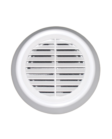 Kratka wentylacyjna skośna 95-150 mm biała z siatką PRZYBYSZ