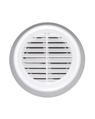 Kratka wentylacyjna skośna 95-150 mm biała z siatką PRZYBYSZ