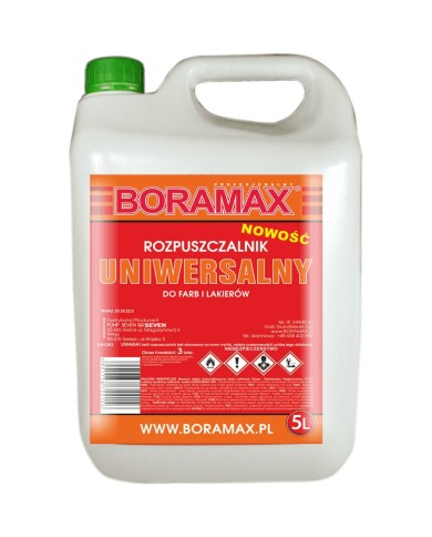 Rozpuszczalnik uniwersalny Boramax 5l - idealny do farb i lakierów Rozpuszczalnik uniwersalny Boramax 5l - idealny do farb i lakierów
