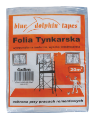 Folia tynkarska 4x5 m BLUEDOLPHIN - Ochrona i wygoda pracy