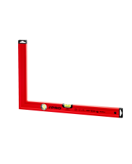 Kątownica czerwona 40x60 cm z wskaźnikiem pionu i poziomu