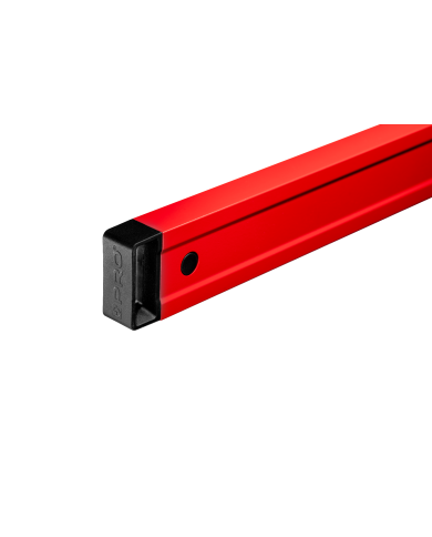 Kątownica czerwona 40x60 cm z wskaźnikiem pionu i poziomu