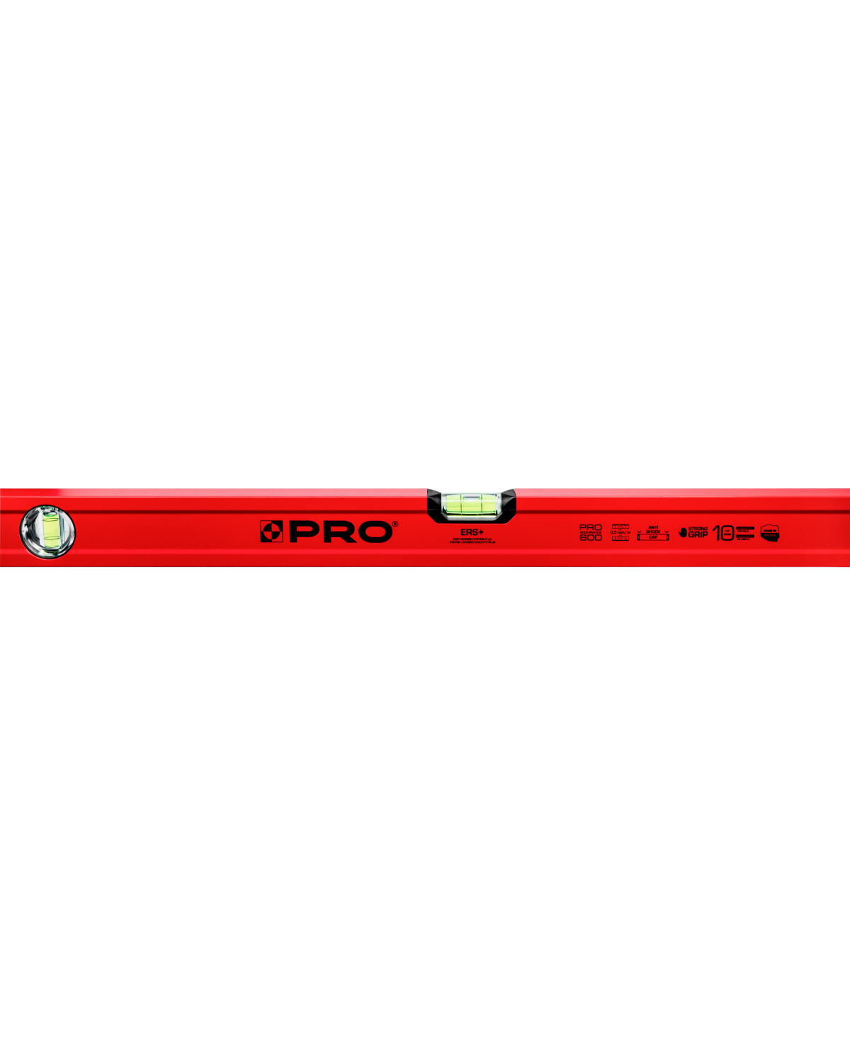 Kątownica czerwona 60x120 cm z wskaźnikiem pionu i poziomu