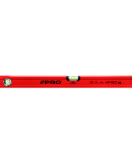 Kątownica czerwona 60x120 cm z wskaźnikiem pionu i poziomu