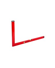 Kątownica czerwona 50x100 cm z wskaźnikiem pionu i poziomu