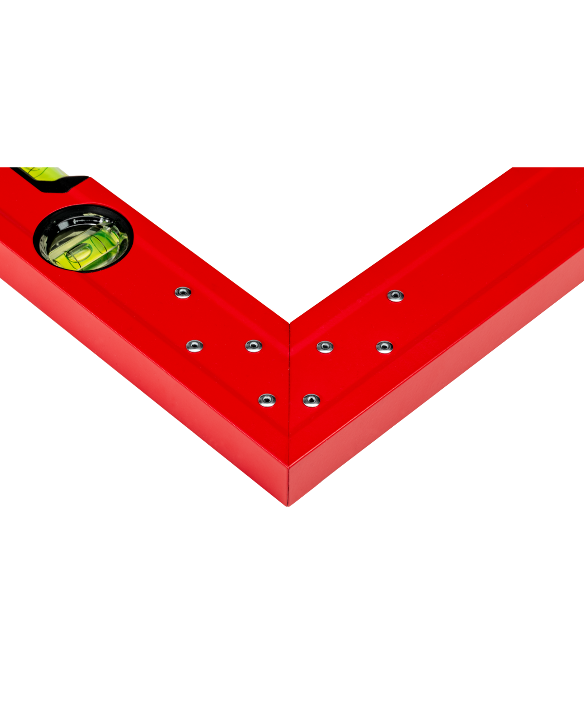 Kątownica czerwona 50x100 cm z wskaźnikiem pionu i poziomu