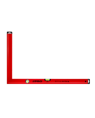 Kątownica czerwona 50x80 cm z wskaźnikiem pionu i poziomu