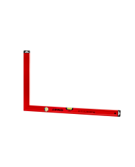 Kątownica czerwona 50x80 cm z wskaźnikiem pionu i poziomu