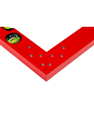 Kątownica czerwona 50x80 cm z wskaźnikiem pionu i poziomu