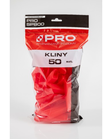 System poziomujący PRO-SP800 - 50 klinów w worku do płytek System poziomujący PRO-SP800 - 50 klinów w worku do płytek