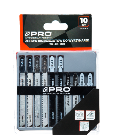 Zestaw brzeszczotów do wyrzynarek B - 10 szt. PRO | Wysoka jakość