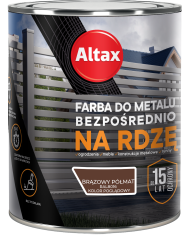 Farba do metalu 0,75L brąz półmat ALTAX - na rdzę bezpośrednio Farba do metalu 0,75L brąz półmat ALTAX - na rdzę bezpośrednio