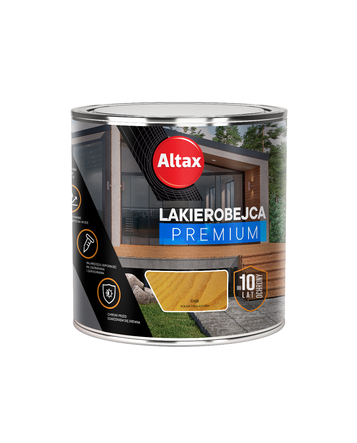 Lakierobejca Premium 0,25 L Dąb ALTAX - Wysoka Jakość i Trwałość