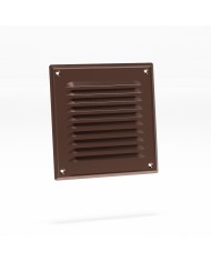 Osłona wentylacyjna metalowa brązowa z siatką 14/14 - PRZYBYSZ