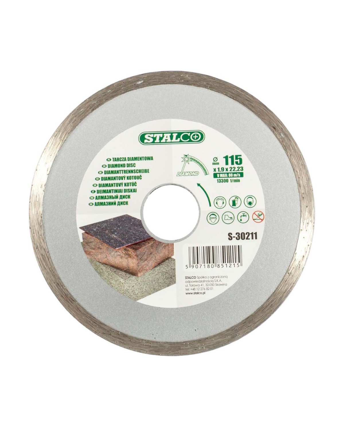 Tarcza diamentowa 115 mm do glazury STALCO - Wysoka jakość!