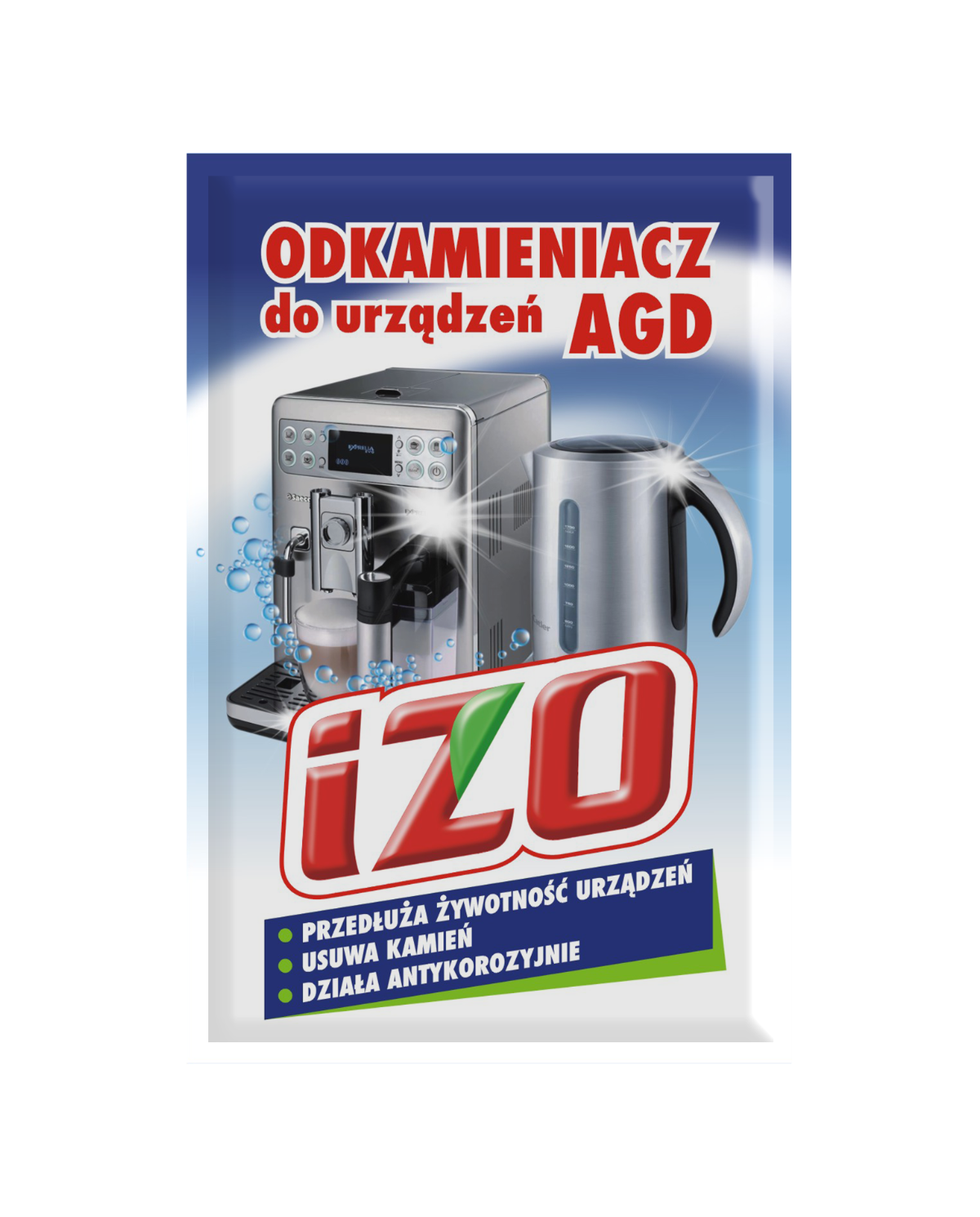 Odkamieniacz do AGD 25g - Skuteczna saszetka IZO Odkamieniacz do AGD 25g - Skuteczna saszetka IZO
