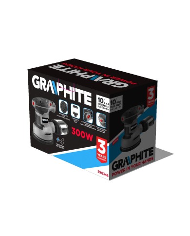 Szlifierka mimośrodowa 300W 125mm Graphite - Wydajność i Precyzja Szlifierka mimośrodowa 300W 125mm Graphite - Wydajność i Precyzja