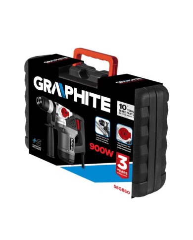 Młot udarowy SDS+ 900W z walizką Graphite - Wysoka jakość! Młot udarowy SDS+ 900W z walizką Graphite - Wysoka jakość!