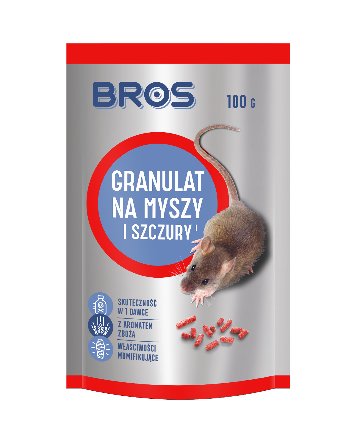 Granulat na myszy i szczury 100 g BROS - Skuteczna ochrona