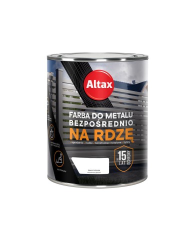 ALTAX Farba do metalu 750 ML Biały Połysk - Wysoka Jakość ALTAX Farba do metalu 750 ML Biały Połysk - Wysoka Jakość