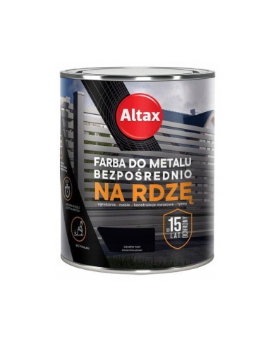 ALTAX Farba do metalu 750 ML - Czarny Mat - Wysoka Jakość