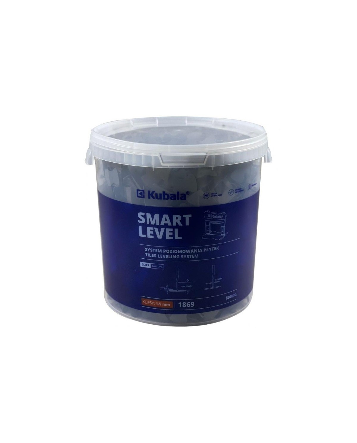 SMART LEVEL klipsy 1.5mm - 800 szt. do precyzyjnego montażu SMART LEVEL klipsy 1.5mm - 800 szt. do precyzyjnego montażu