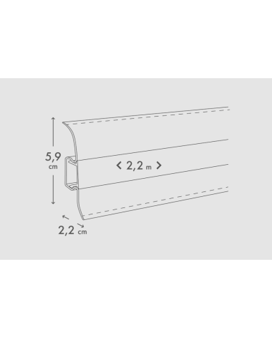 Listwa przypodłogowa PVC Premium Classic 22x59mm Dąb Timmerlah Listwa przypodłogowa PVC Premium Classic 22x59mm Dąb Timmerlah