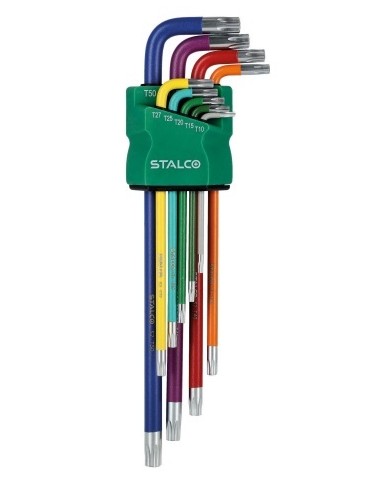 Klucze Torx Extra Długie z Otworem Stalco - Wysoka Jakość Klucze Torx Extra Długie z Otworem Stalco - Wysoka Jakość