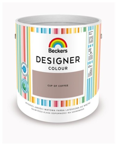 Farba lateksowa Beckers Designer CUP COFFEE 2,5 l - Wysoka jakość Farba lateksowa Beckers Designer CUP COFFEE 2,5 l - Wysoka jakość