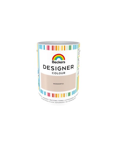 Farba Lateksowa BECKERS DESIGNER COLOUR WONDERFUL 5L - Idealna do wnętrz Farba Lateksowa BECKERS DESIGNER COLOUR WONDERFUL 5L - Idealna do wnętrz