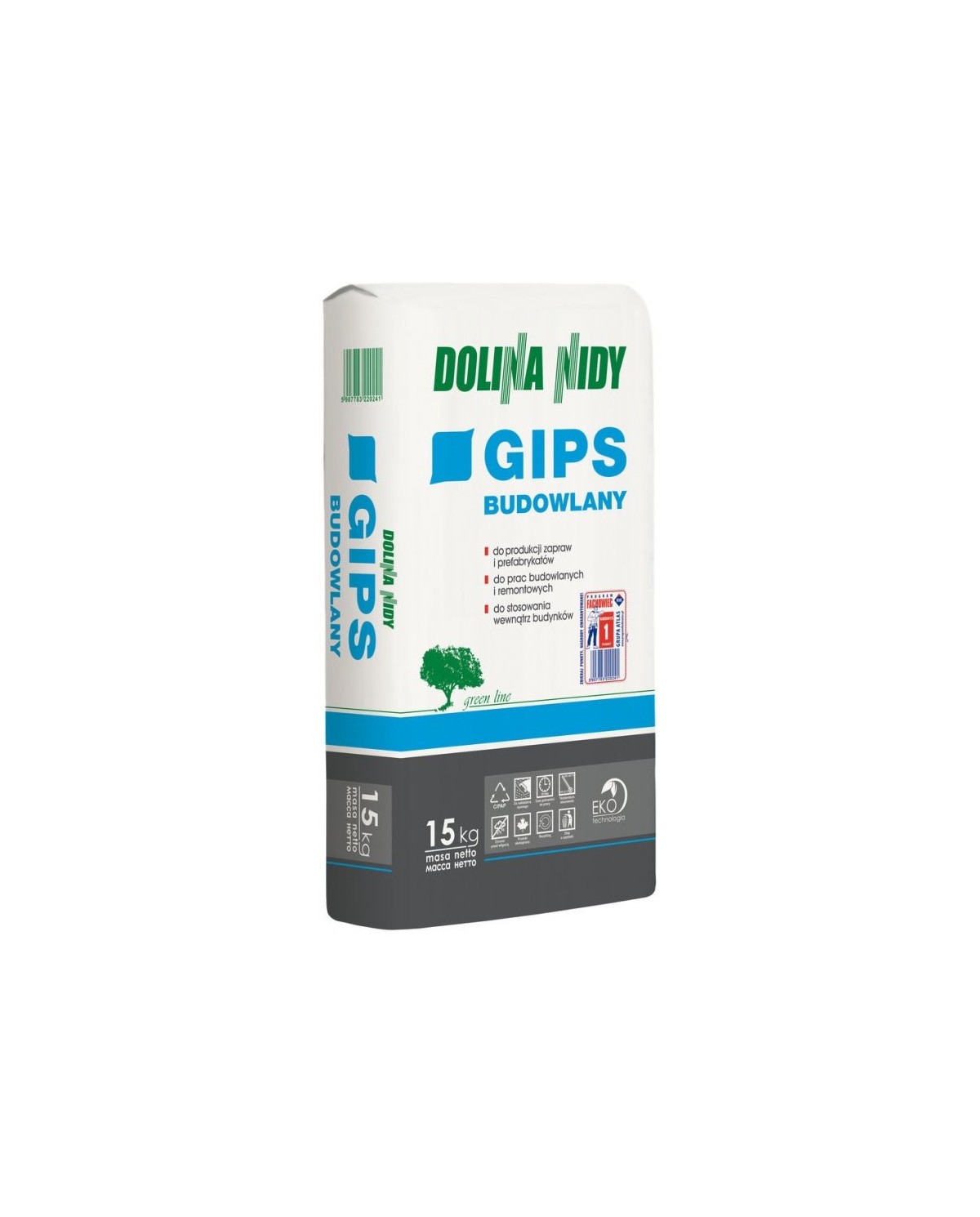 Gips budowlany 15 kg DOLINA NIDY - Wysoka jakość i trwałość Gips budowlany 15 kg DOLINA NIDY - Wysoka jakość i trwałość