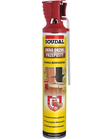 Soudal Piana montażowa 770ml z wężykem - Wysoka jakość 2016 GG Soudal Piana montażowa 770ml z wężykem - Wysoka jakość 2016 GG