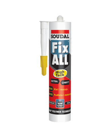 SOUDAL Uszczelniacz hybrydowy FIXALL 290ml biały - Wysoka jakość SOUDAL Uszczelniacz hybrydowy FIXALL 290ml biały - Wysoka jakość