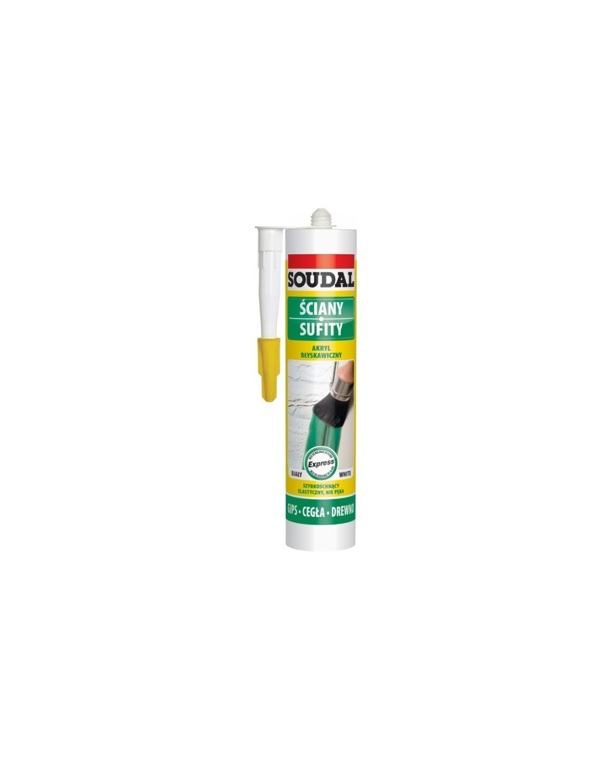SOUDAL Akryl EXPRESS ACRYL biały 280 mL - Szybkie schnięcie