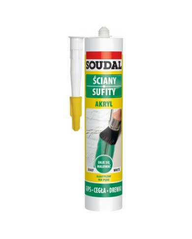 SOUDAL Akryl biały uniwersalny 280 mL - Wysoka jakość i trwałość SOUDAL Akryl biały uniwersalny 280 mL - Wysoka jakość i trwałość
