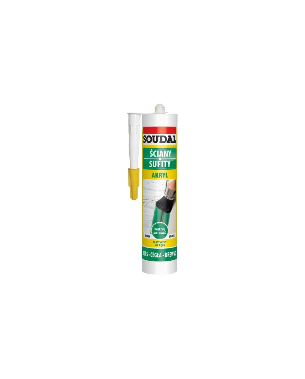 SOUDAL Akryl biały uniwersalny 280 mL - Wysoka jakość i trwałość SOUDAL Akryl biały uniwersalny 280 mL - Wysoka jakość i trwałość