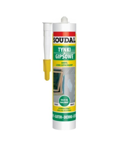 Soudal Akryl Lekki Szpachlowy Biały 280 mL - Wysoka Jakość Soudal Akryl Lekki Szpachlowy Biały 280 mL - Wysoka Jakość