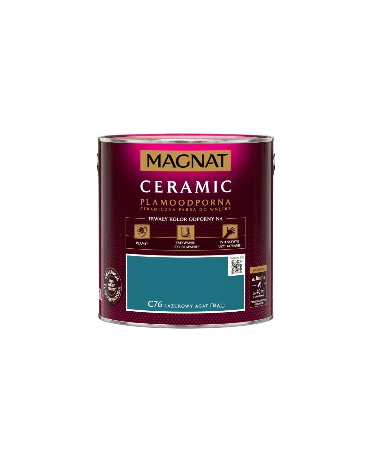 Magnat Ceramic LAZUROWY AGAT 2,5L - Farba do wnętrz Magnat Ceramic LAZUROWY AGAT 2,5L - Farba do wnętrz